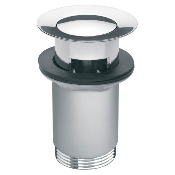 Донный клапан click-clack FERRO, с переливом, корпус из латуни, хром
